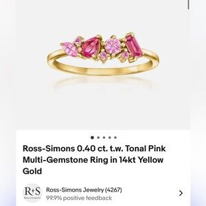 Ross-Simons Pink and Gold Ring